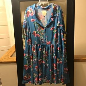 ModCloth Floral Print Dress w/ Hidden Pockets